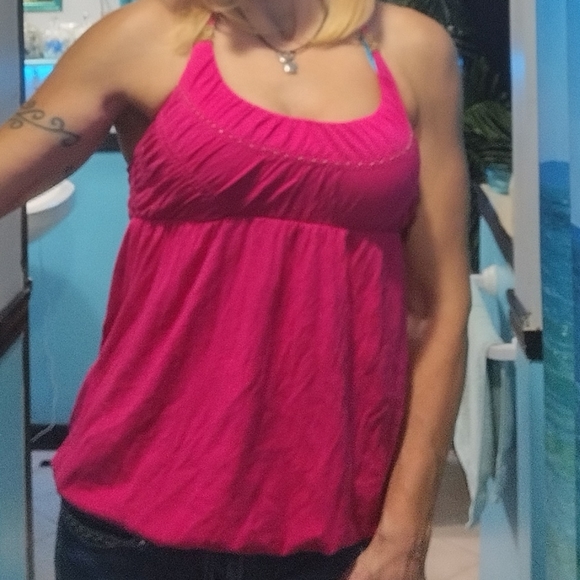 Decree bright pink studded halter top - Picture 13 of 14